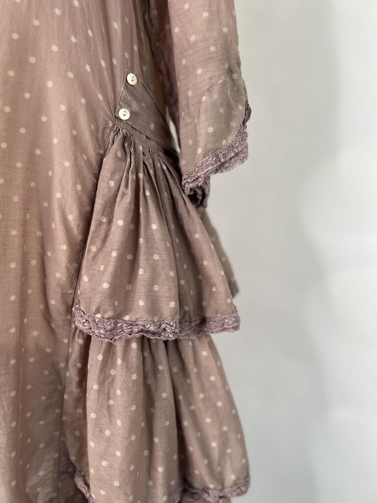 Magnolia Pearl Cotton Polka Dot Bustle Detail Dress