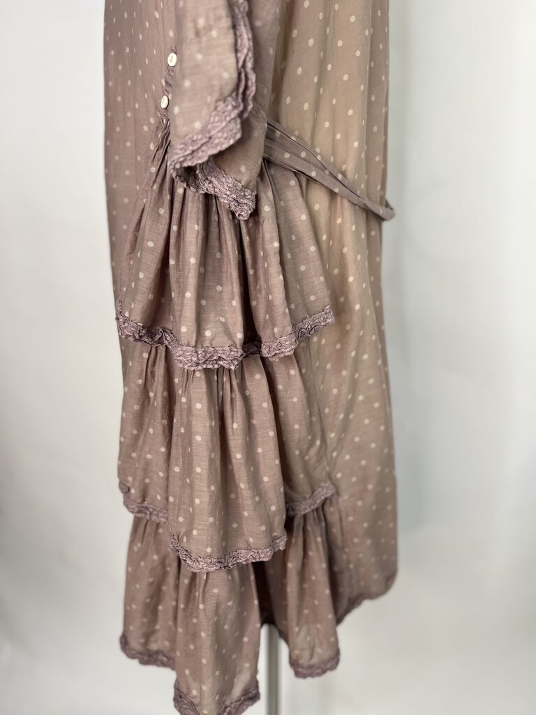 Magnolia Pearl Cotton Polka Dot Bustle Detail Dress