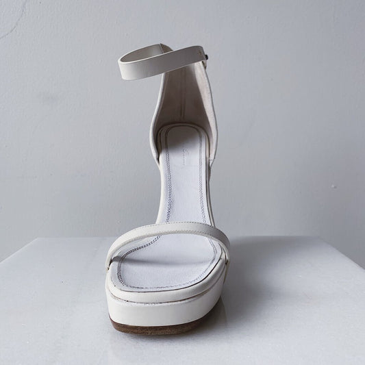 Rick Owens High Hell Leather Wedge Sandals W/ Box , MSRP $1,303
