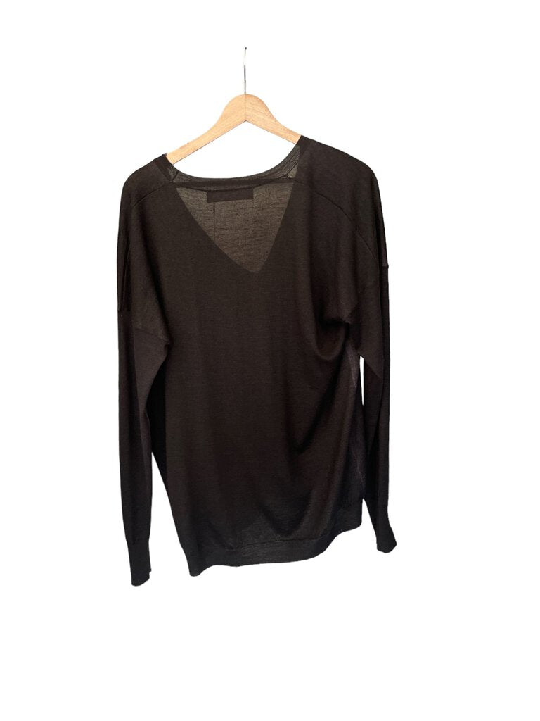 Marni Cashmere/Silk Oversized V Neck Ombre Sweater