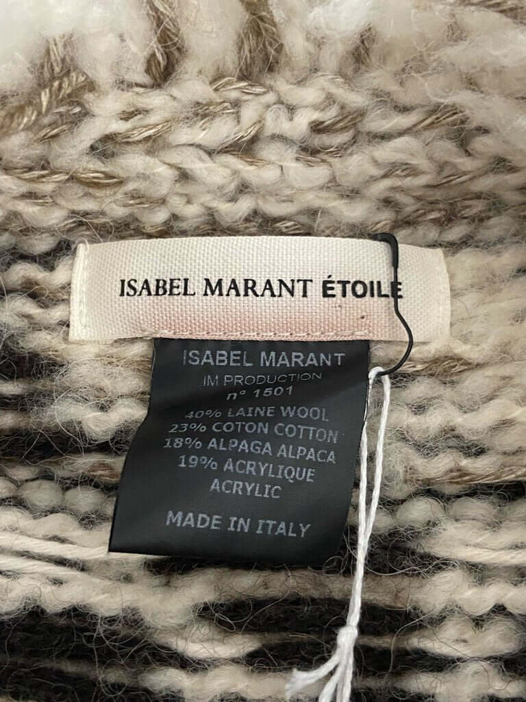 Isabel Marant Etoile Wool Graphic Print Poncho, MSRP: $770