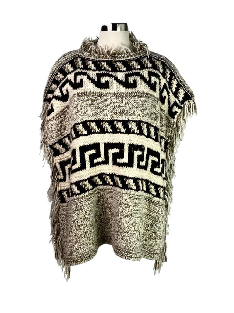 Isabel Marant Etoile Wool Graphic Print Poncho, MSRP: $770