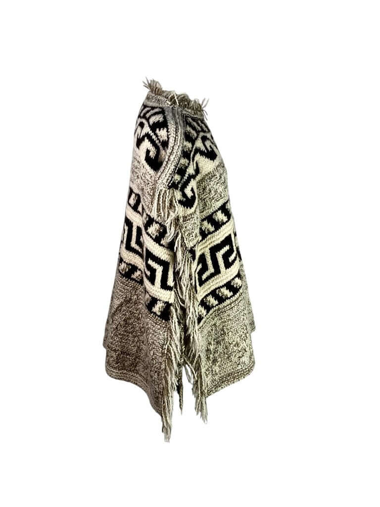 Isabel Marant Etoile Wool Graphic Print Poncho, MSRP: $770