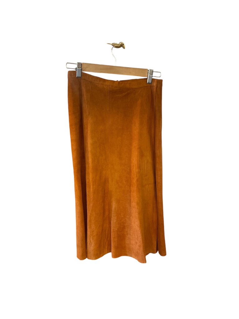 Vintage Boutique Suede Wrap Skirt, As Found