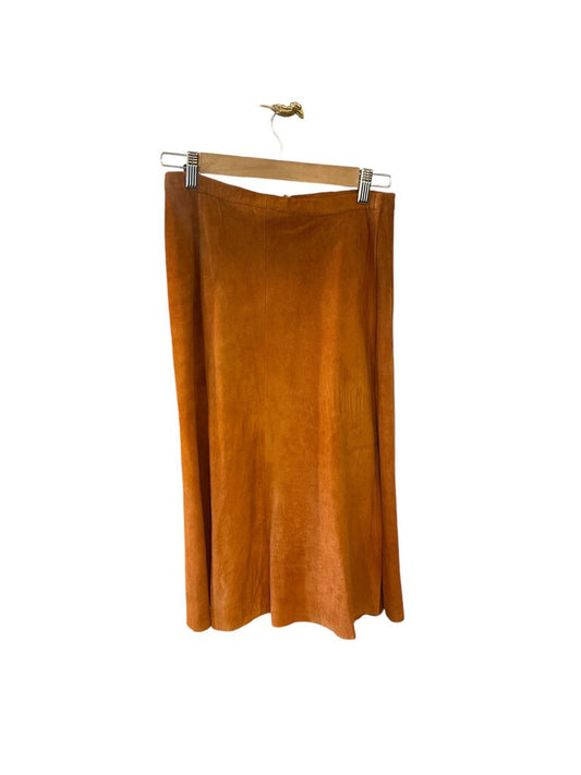 Vintage Boutique Suede Wrap Skirt, As Found