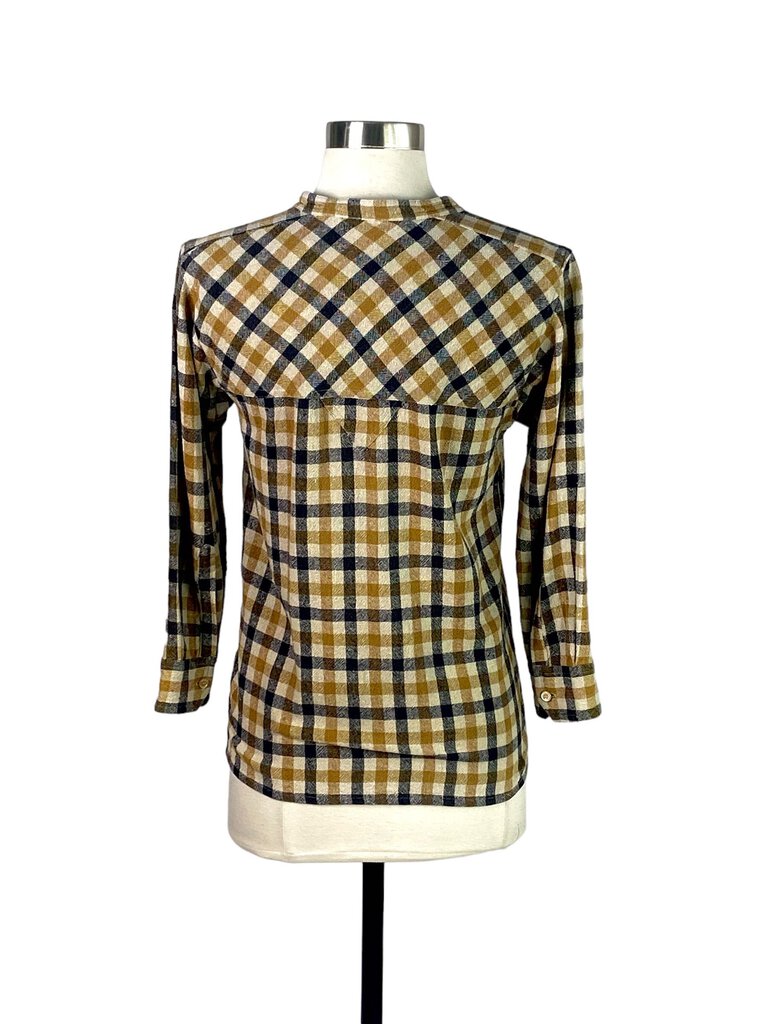 Isabel Marant Etoile Silk Plaid Button Front Blouse