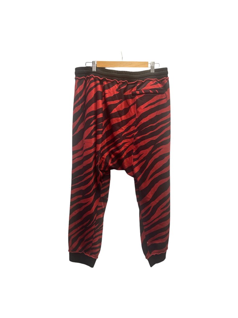 R 13 Animal Print Striped Joggers