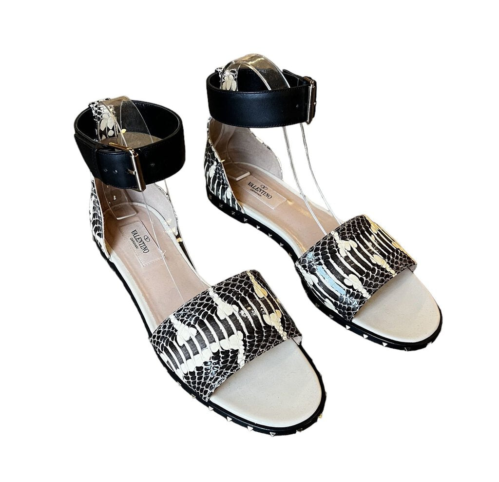 Valentino Studded Croc Sandals, New