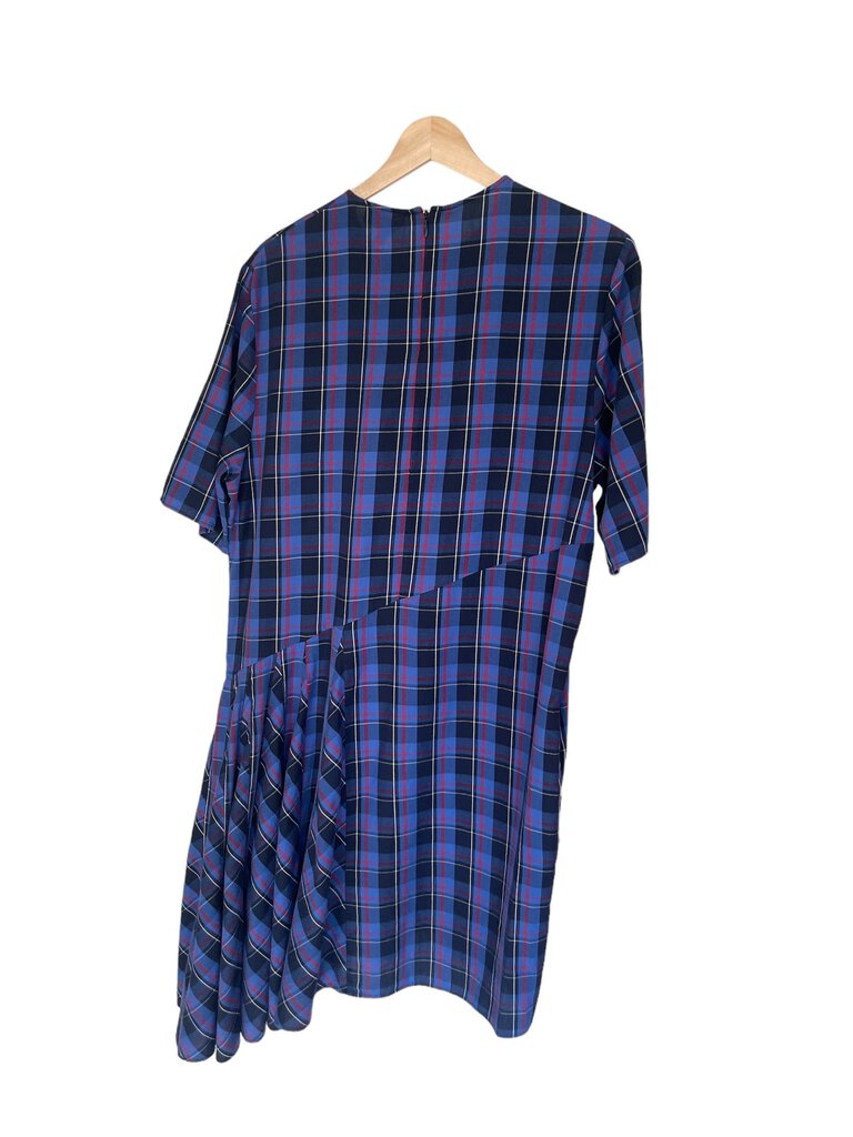 Public School Cotton Plaid Asymmetrical Dress