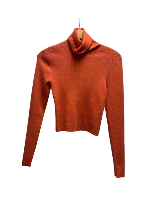 ALC Ribbed Cropped Turtleneck Sweater