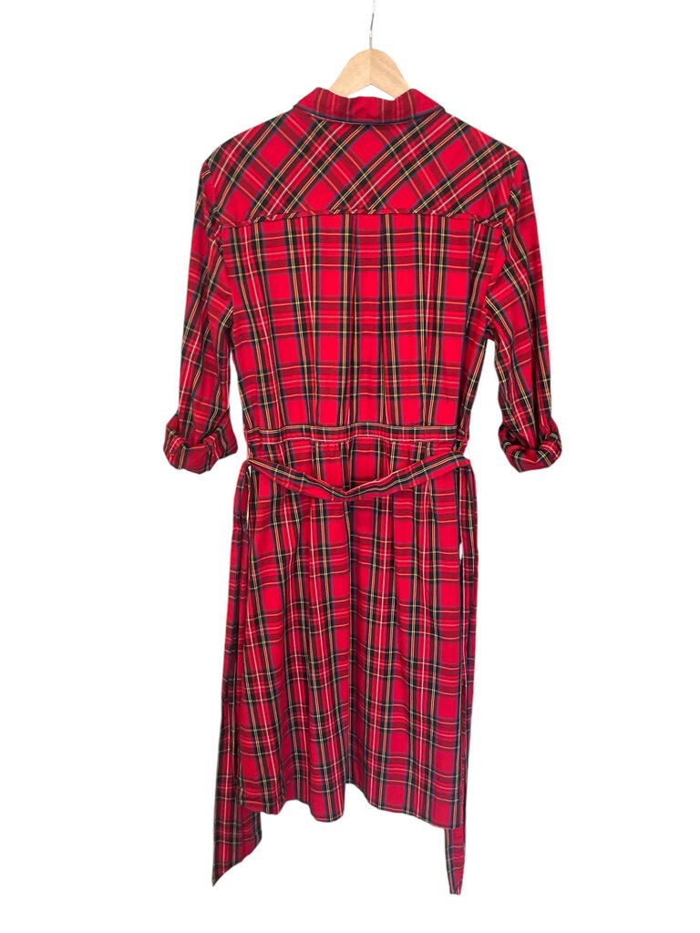 J Crew Plaid Button Front Shirt Dress