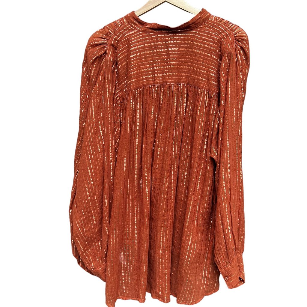 Ulla Johnson Cotton Metallic Striped Blouse