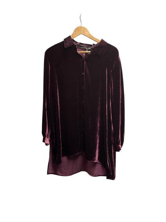 Eileen Fisher Velvet Button Front Shirt, New