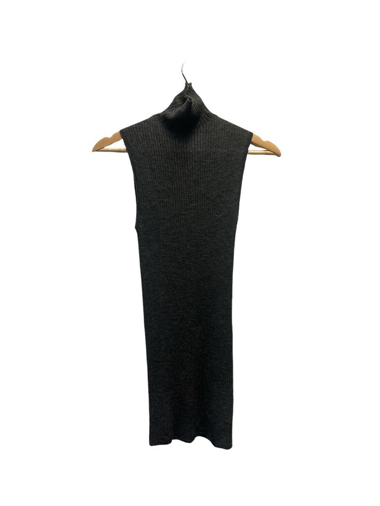 Prada Ribbed Mock Neck Sleeveless Sweater