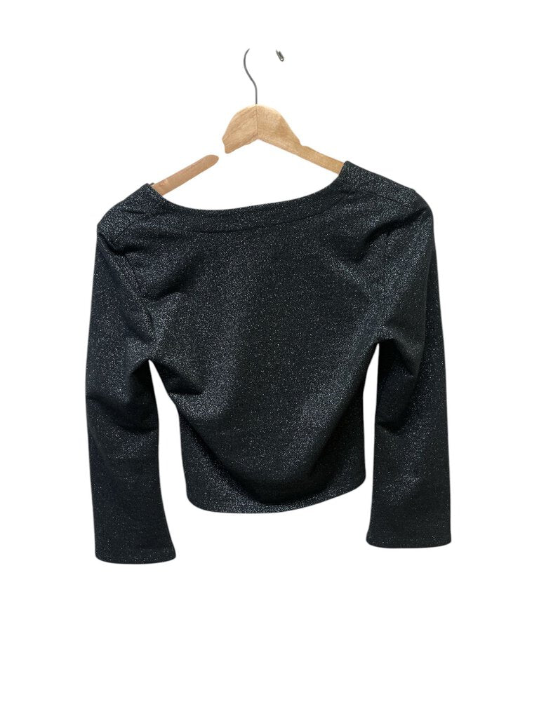 Reformation Sparkle Button Front Crop Top