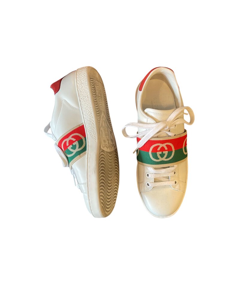 Gucci Leather Monogrammed Sneakers