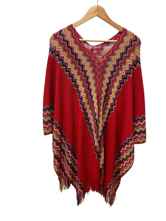 Missoni Rainbow Chevron Fringed Poncho