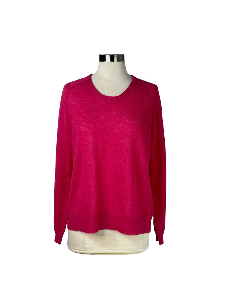 The Hope Button Back Mohair Sweater is a luxurious, soft-knit piece crafted from mohair, featuring a unique button-back detail that adds an element of sophistication. Its relaxed fit and cozy texture make it a perfect combination of style and comfort.