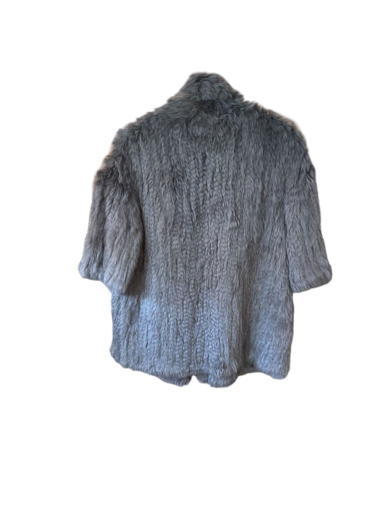 Barneys New York Rabbit Fur Short Sleeve Jacket