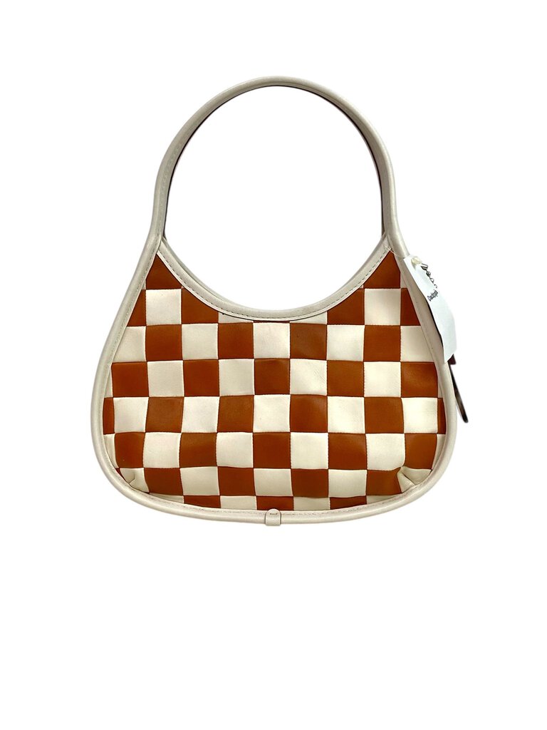 The Coachtopia Ergo Checkerboard Leather Bag is a bold, stylish handbag crafted from smooth leather featuring a striking checkerboard pattern. With its spacious interior and ergonomic design, it offers both fashion and functionality for everyday use.