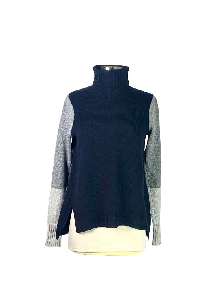 Vince Color Block Turtleneck Sweater