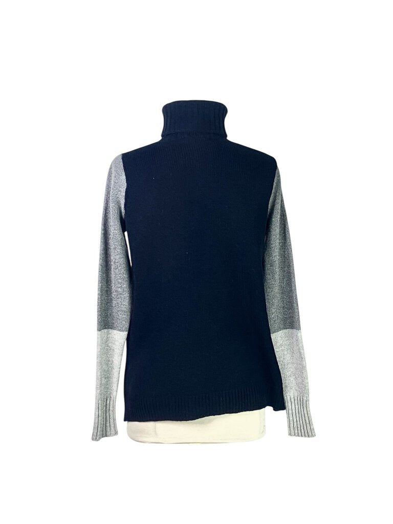 Vince Color Block Turtleneck Sweater