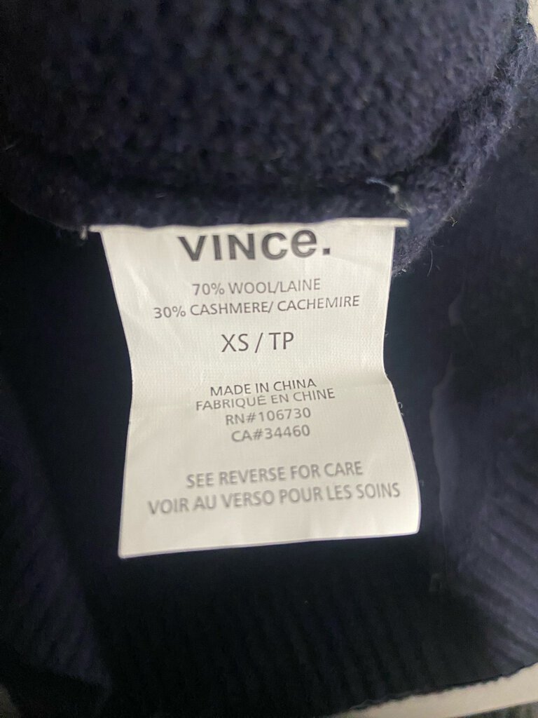 Vince Color Block Turtleneck Sweater