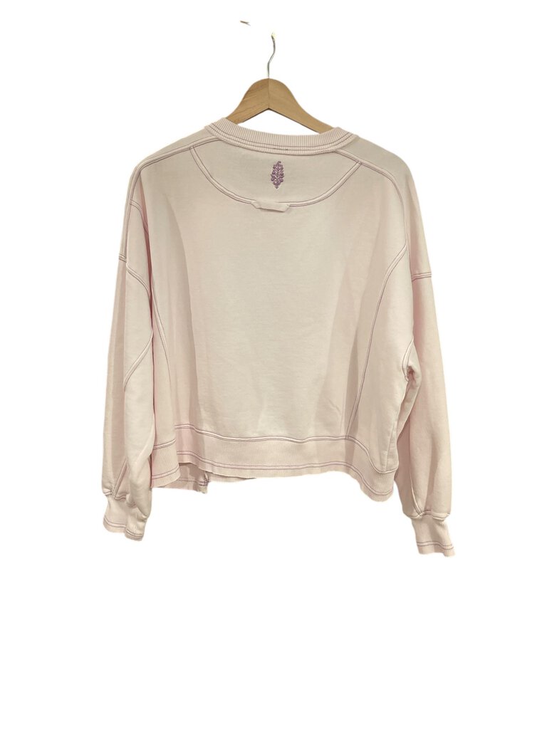 Free People Pieced Cropped Sweatshirt