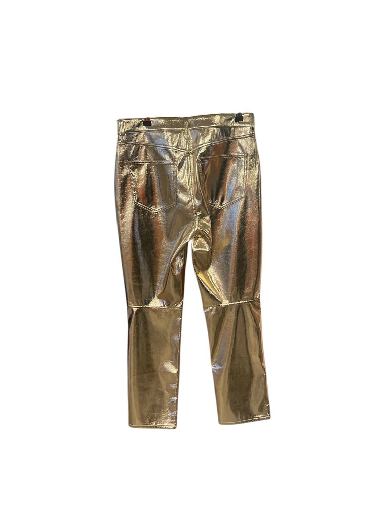 Gap Gold Vegan Leather Jeans