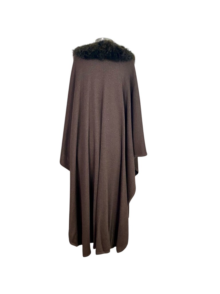 Peruvian Connection Wool Cape With Baby Alpaca Boarder