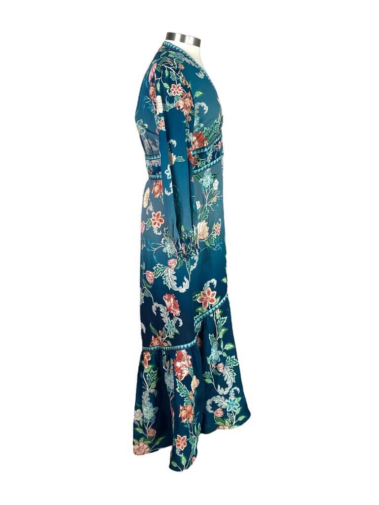 Ranna Gill Floral Empire Maxi Dress, NEW