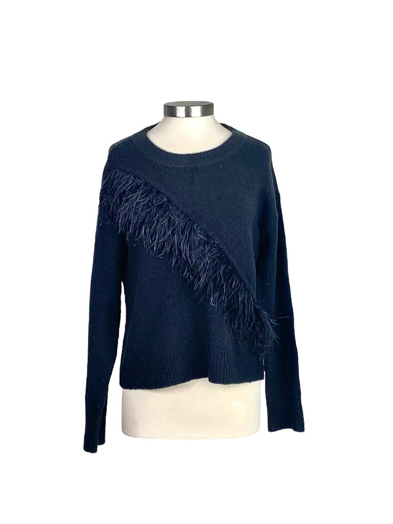 Anthropologie Feather Stripe Sweater