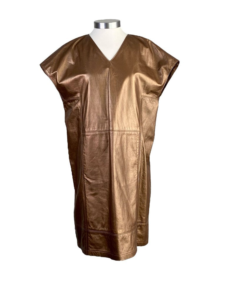 Shamask Metallic Leather Popover Dress