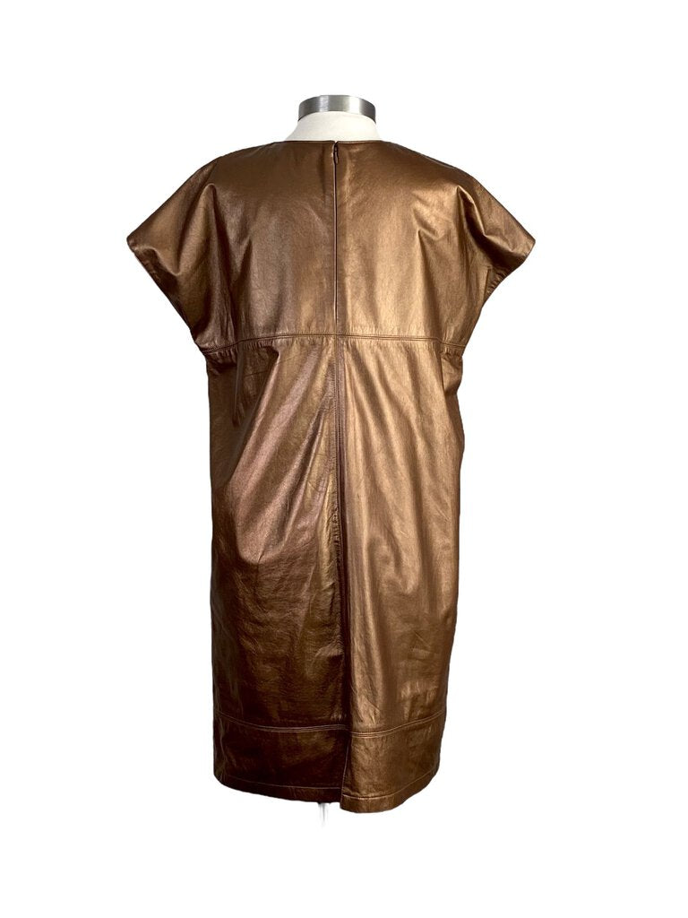 Shamask Metallic Leather Popover Dress