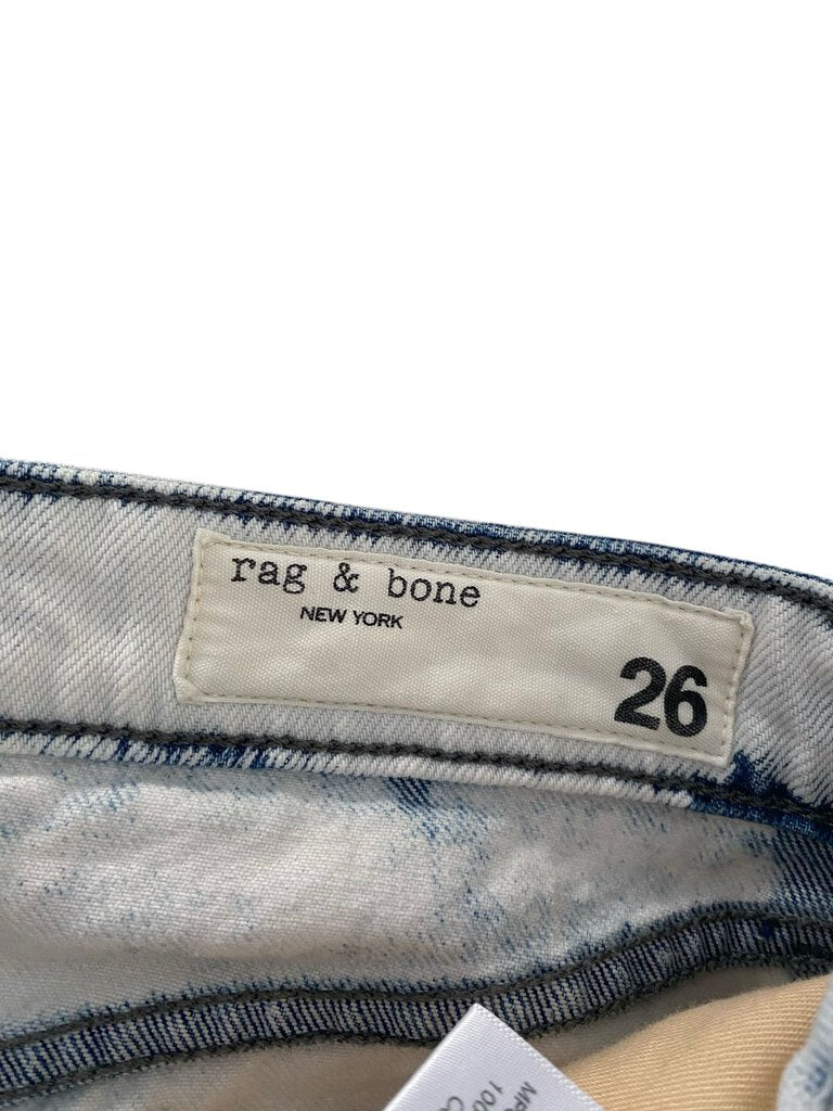 Rag & Bone Stone Washed Raw Edge Jeans