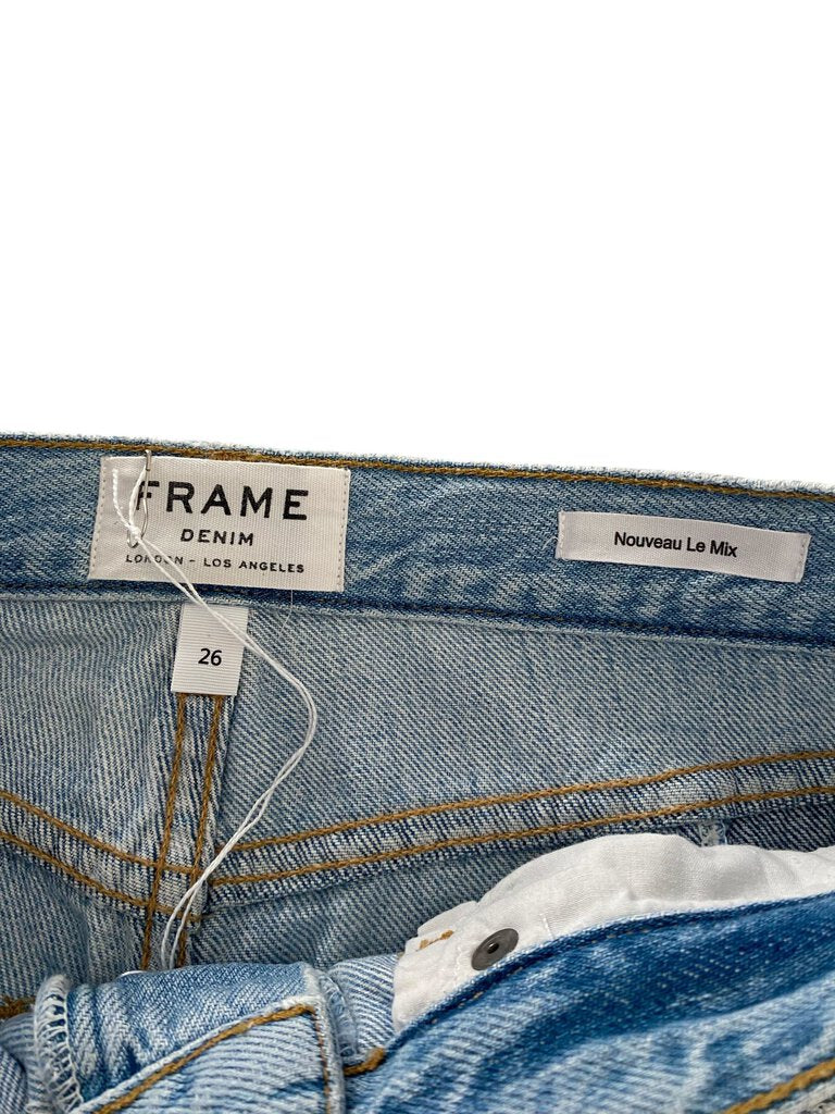 Frame Pieced Raw Edge Jeans