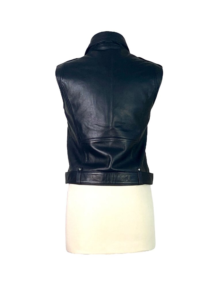 Maje Leather Moto Vest