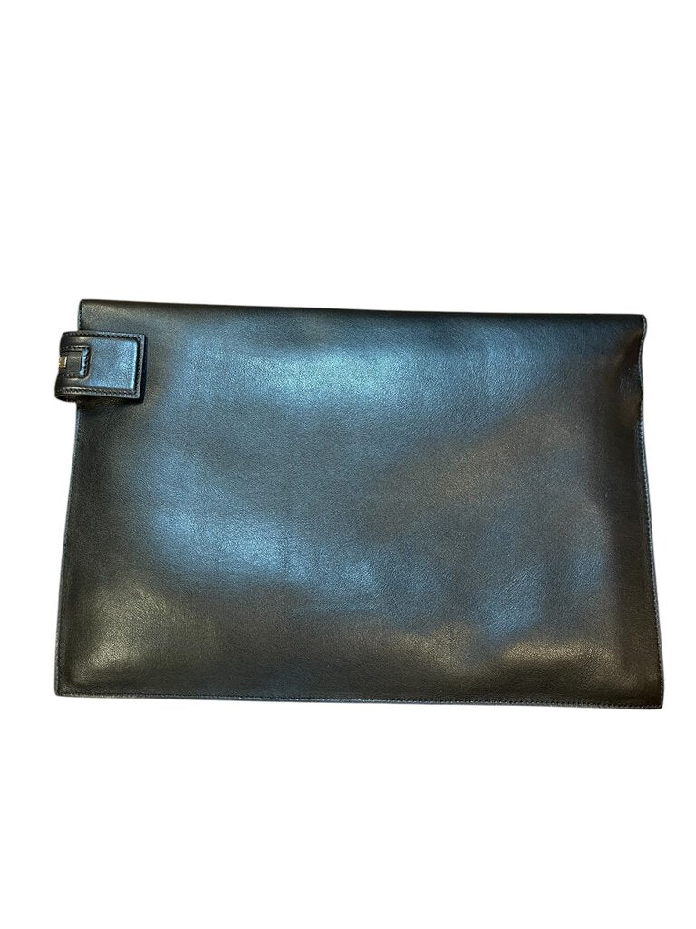 VIktoria Beckham Large Leather Zip Pouch, New MSRP $650