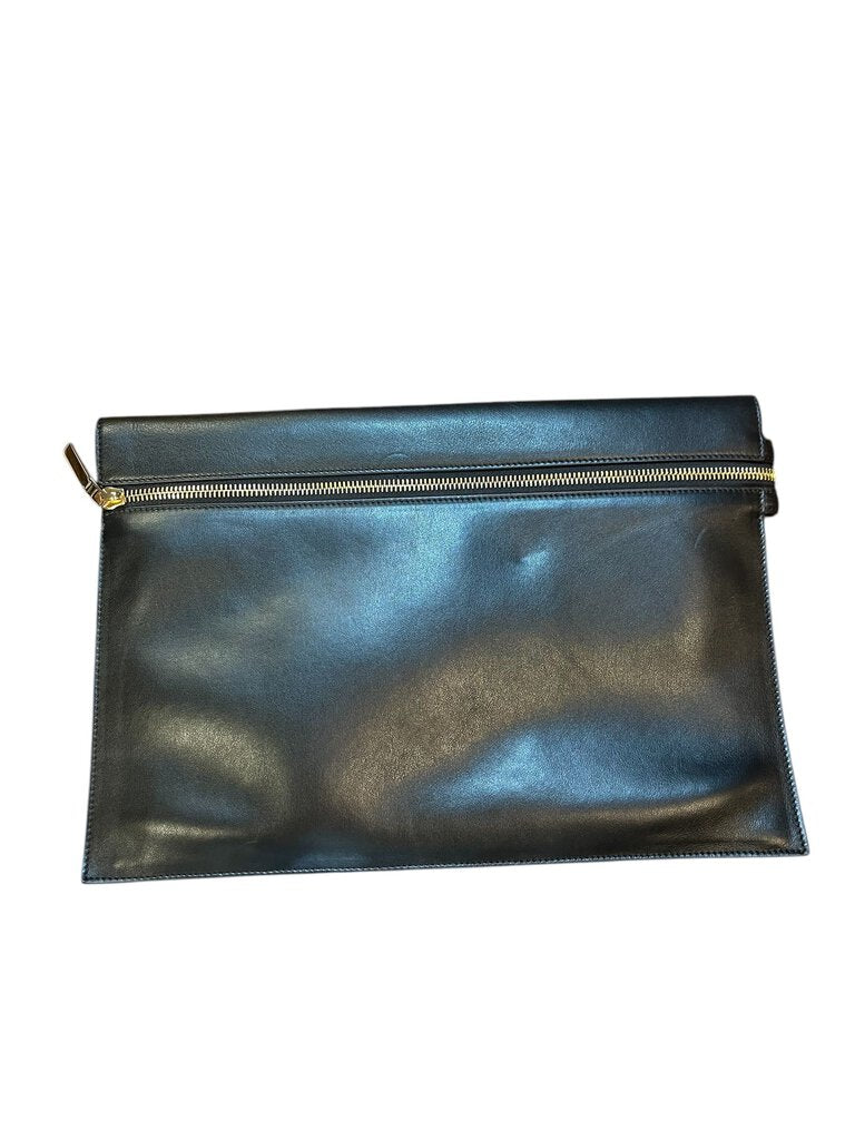 VIktoria Beckham Large Leather Zip Pouch, New MSRP $650