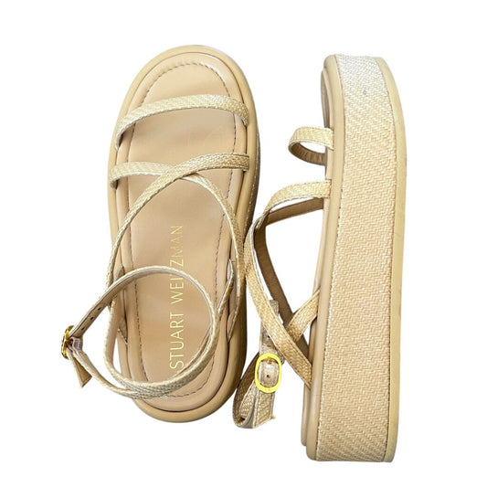 Stuart Weitzman Woven Platform Sandals