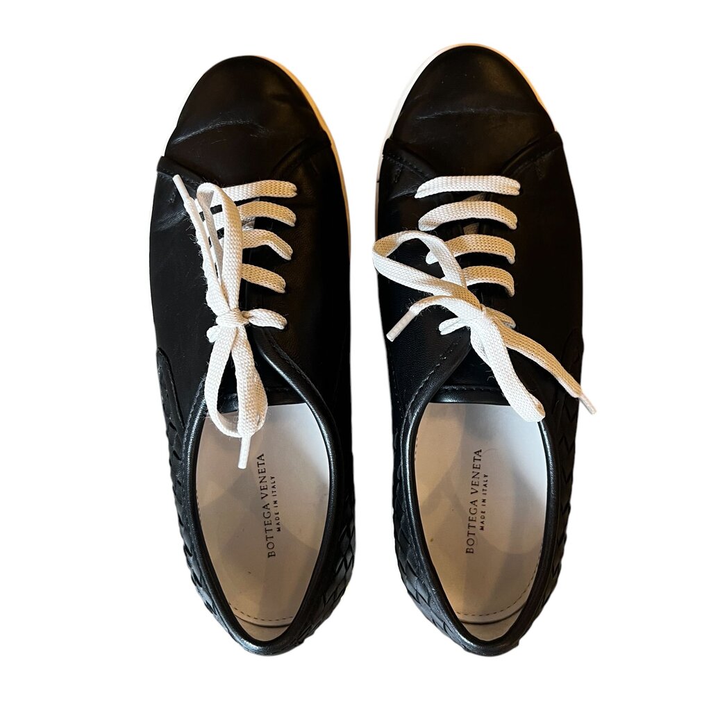 Bottega Veneta Intrecciato Leather Low Top Sneakers, MSRP $1,200