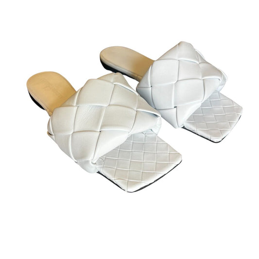 Bottega Veneta Intreccio Open Toe Slides