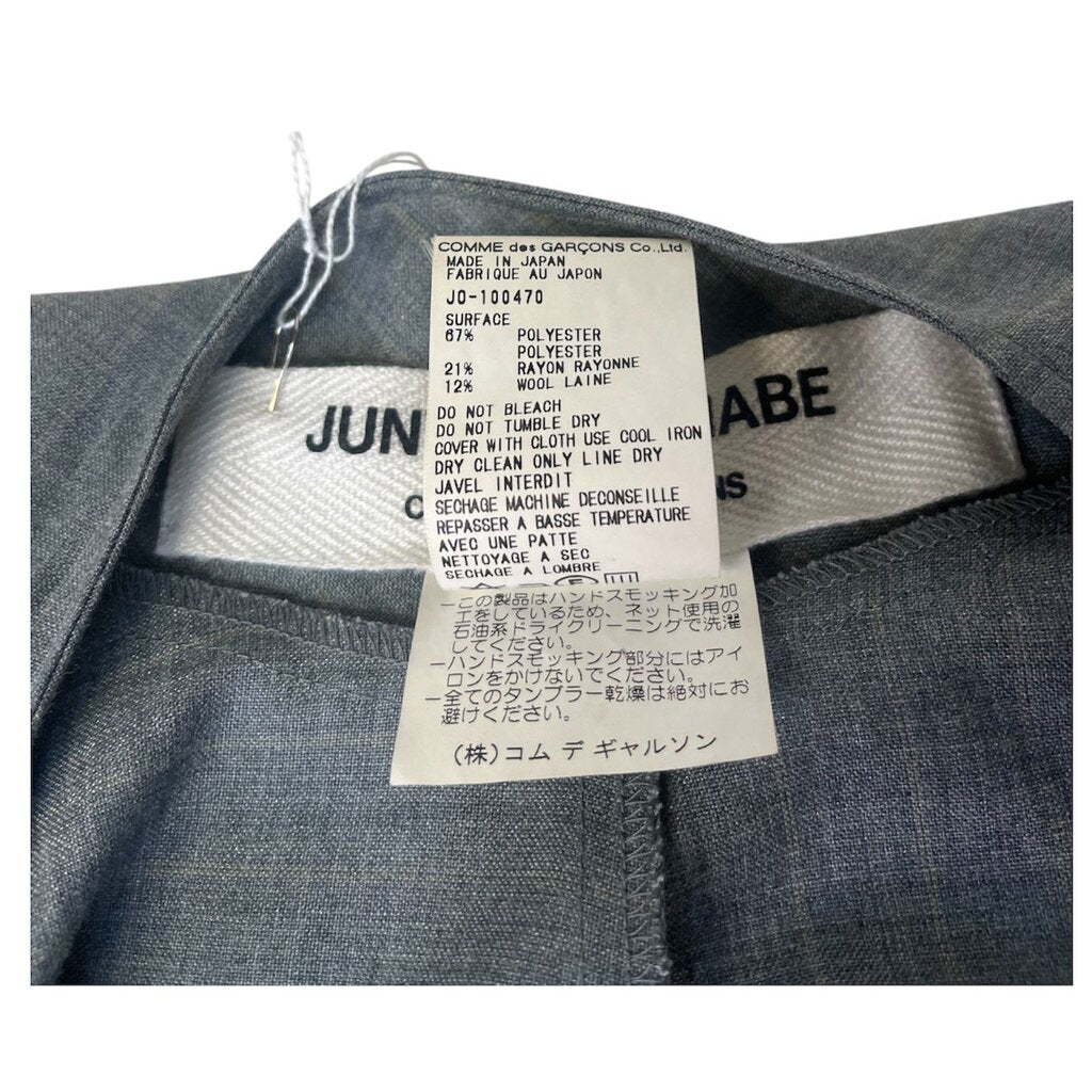 Junya Watanabe Comme de Garcons Smocked Suiting Asymmetrical Midi Dress