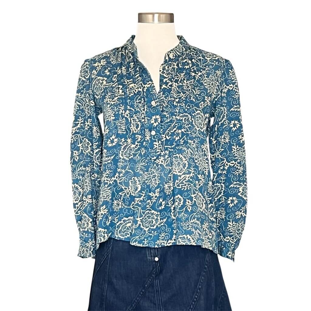 Isabel Marant Etoile Floral Print Split Collar Top