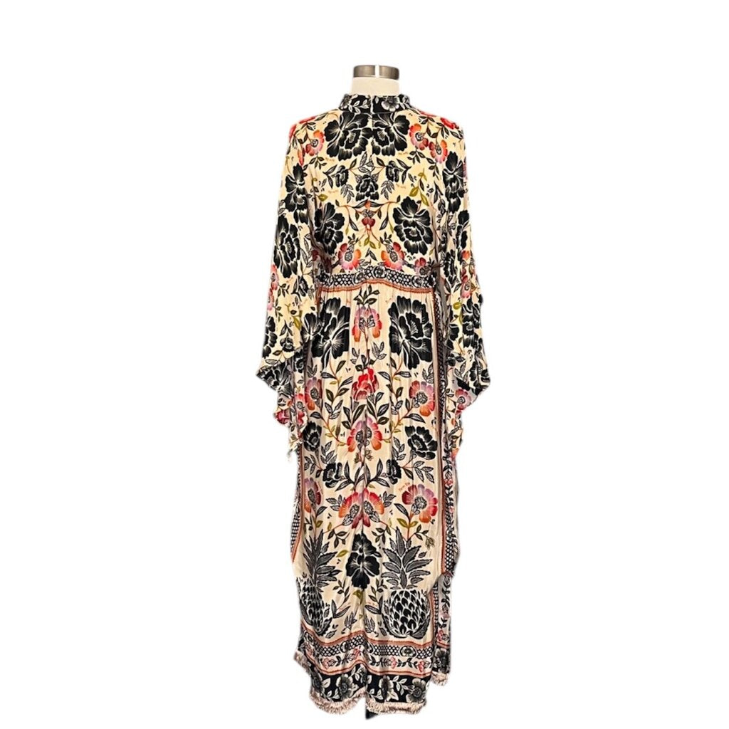 Farm Rio Floral Empire Maxi Dress, NEW