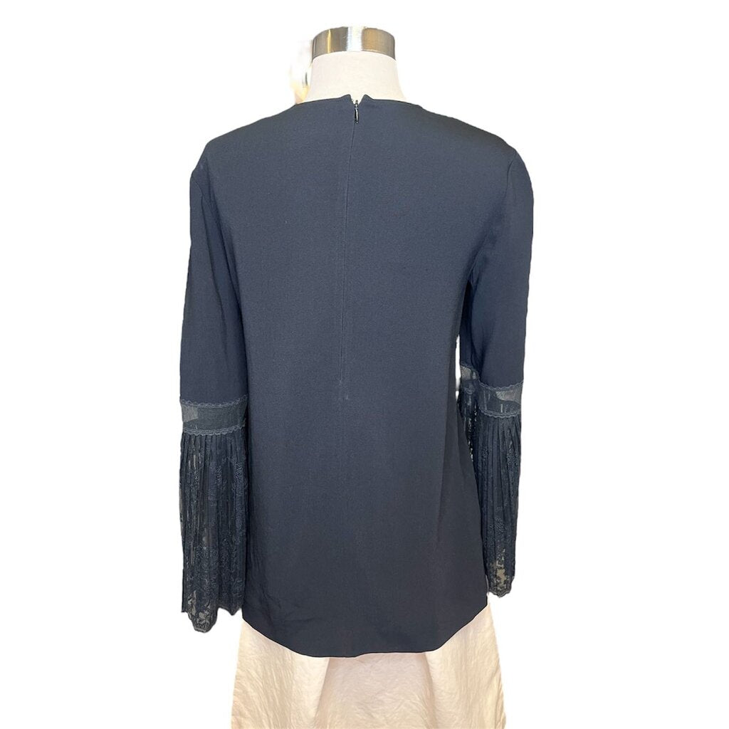 Stella McCartney Lace Sleeve Silk Blouse