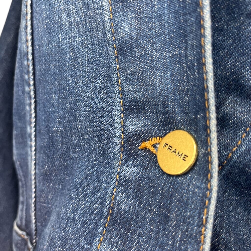 Frame Cropped Denim Trucker Jacket