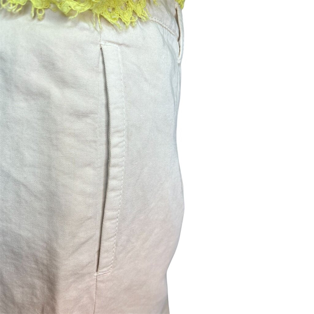 Prada Cotton/Linen Blend Skirt With Ruffle Hem