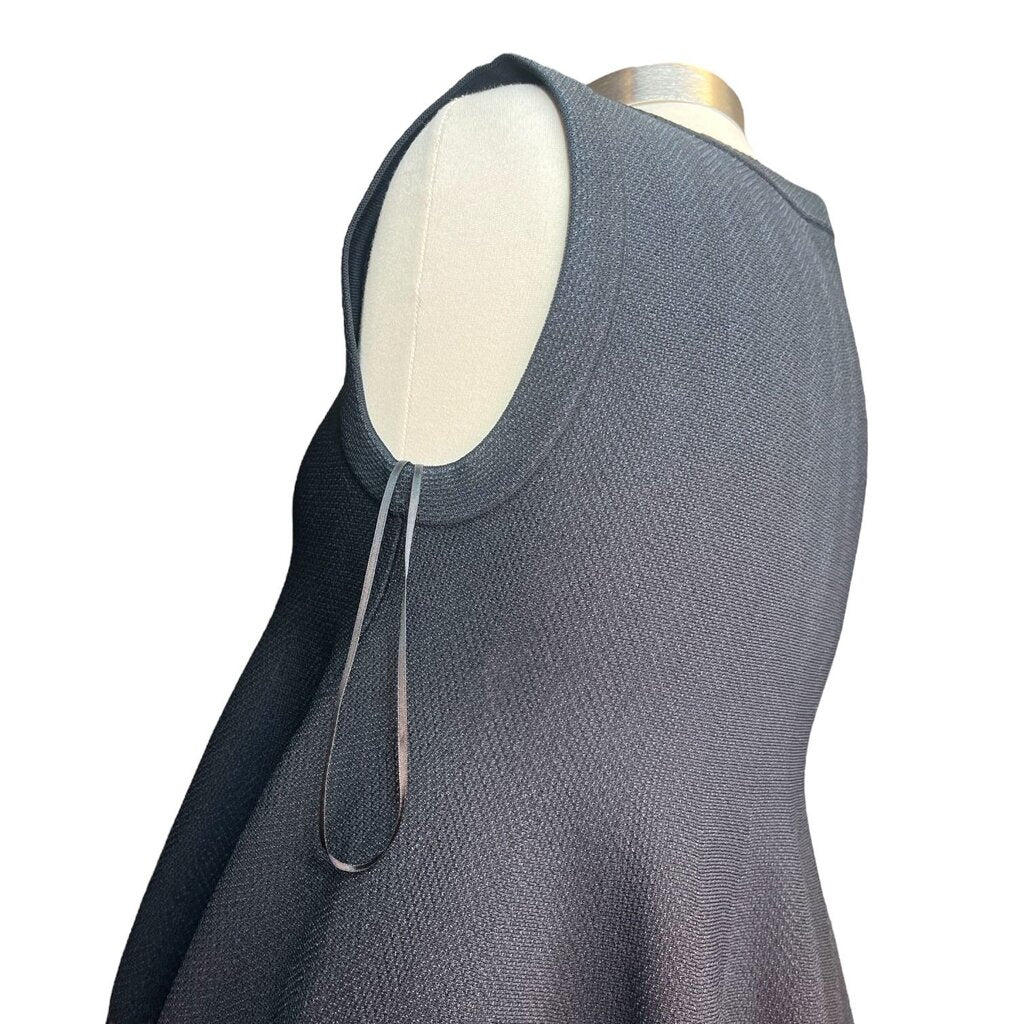 Alaia Knit Boatneck Chevron Lace Swing Dress