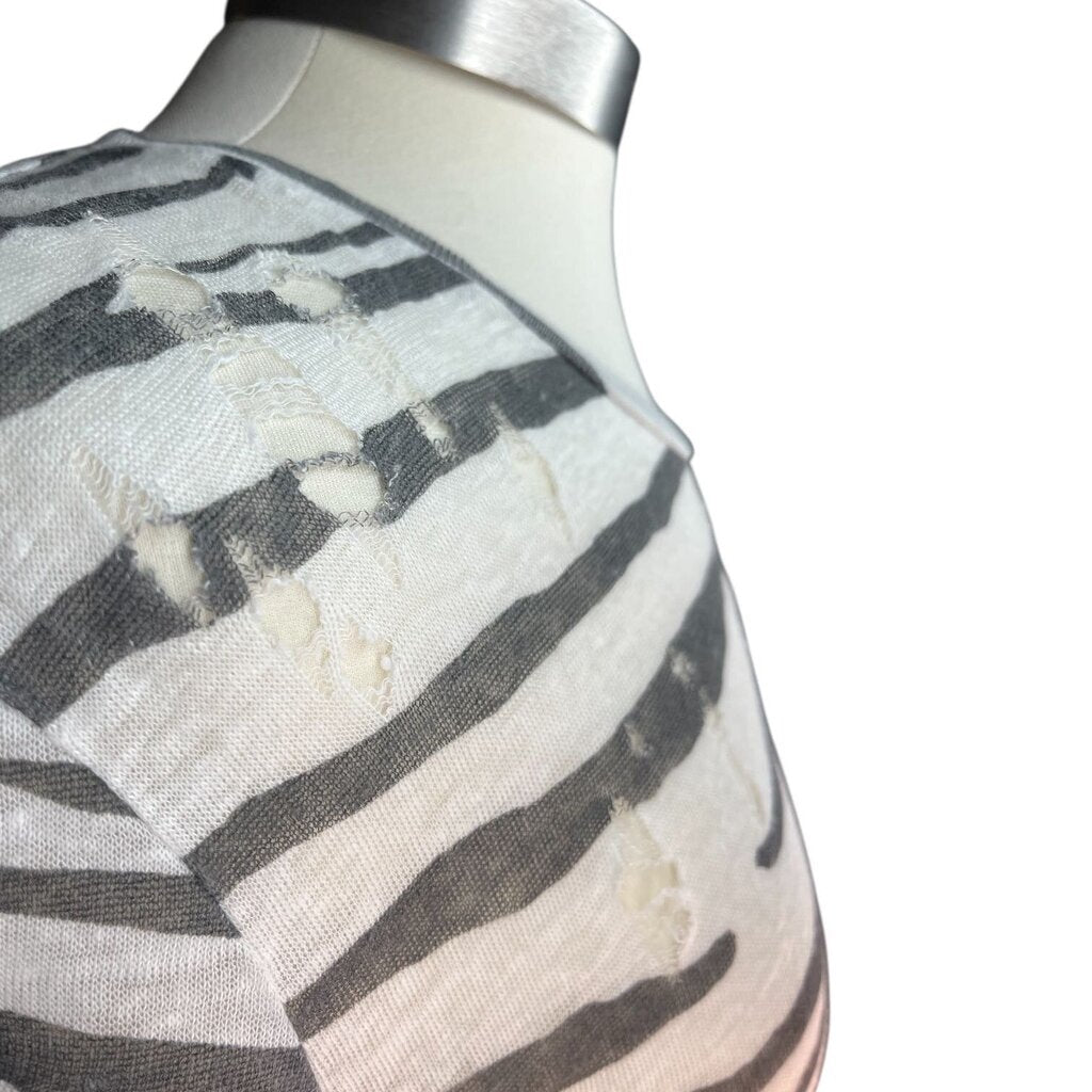 IRO Distressed Zebra Linen Tee